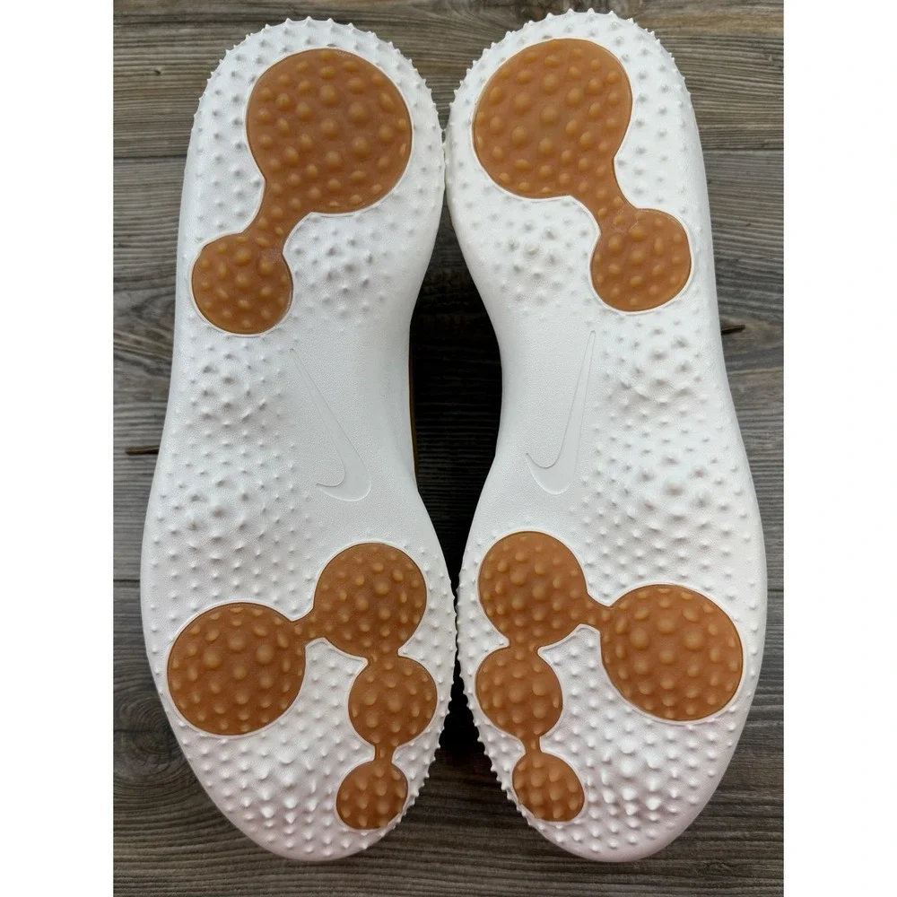 NIKE Roshe G Premium Brown Leather Spikeless Golf Shoes AA1838-200 Men's 10.5